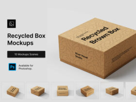 Free PSD Recycled Box Mockups