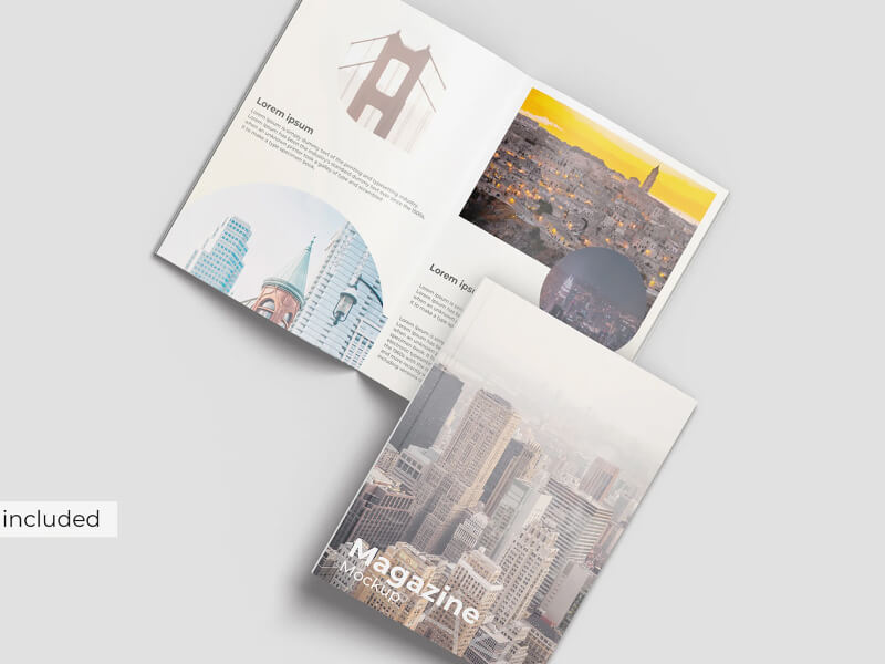 A4 Magazine PSD Mockup