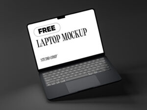 Free Laptop Mockup - PSD - Freebiesbug image.