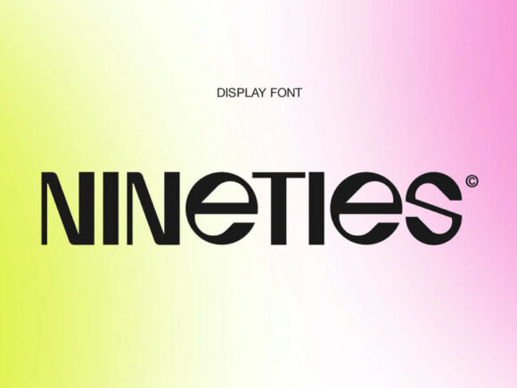 Nineties: Free Display Font Inspired to '90s