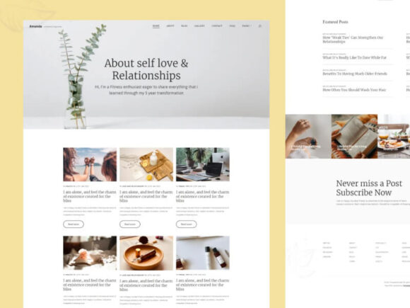 Amanda: Free Blog Tailwind CSS Template