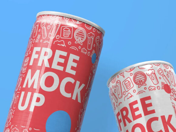 Slim Beverage Cans Mockups