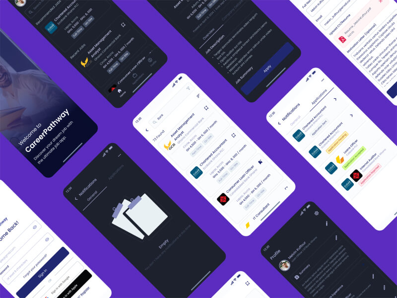 Free UI Kit for Job Application Apps