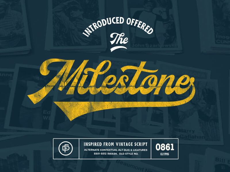 Milestone: Free Vintage Script Font