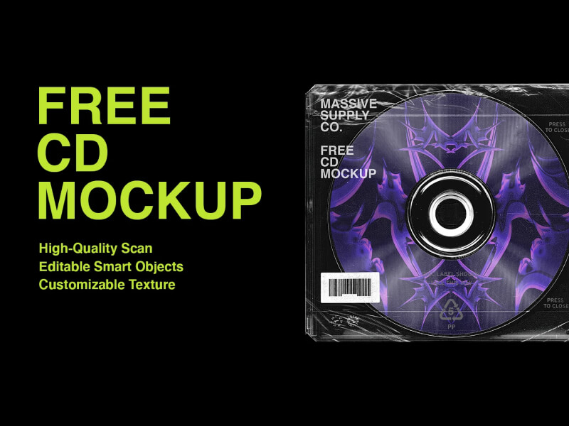 Free PSD CD Mockup