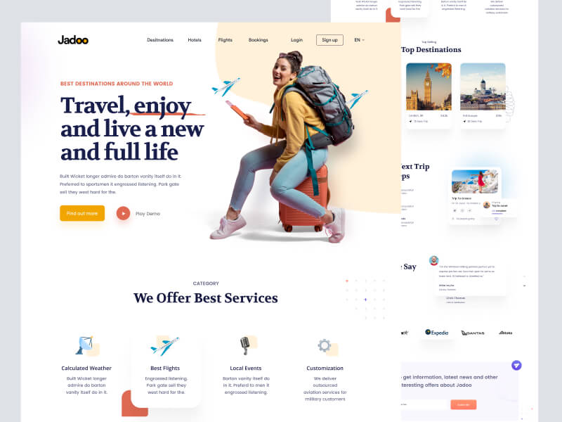 Travel Website Landing Template