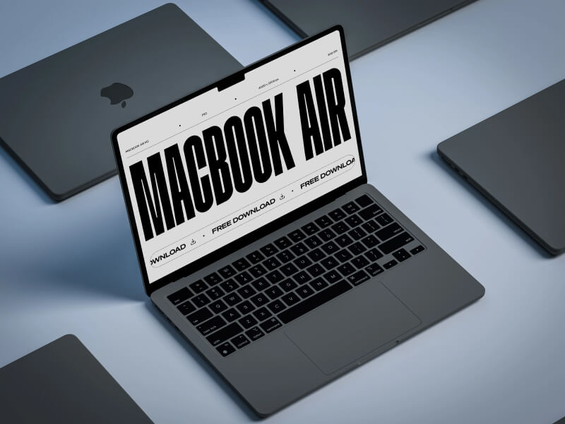 Macbook Air M2 PSD Mockup