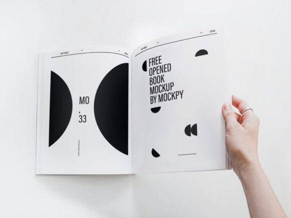 Opened Book PSD Mockup