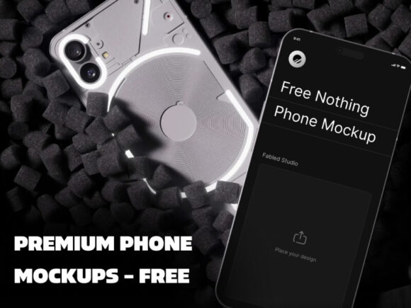 4 Free Phone Mockups made with Figma