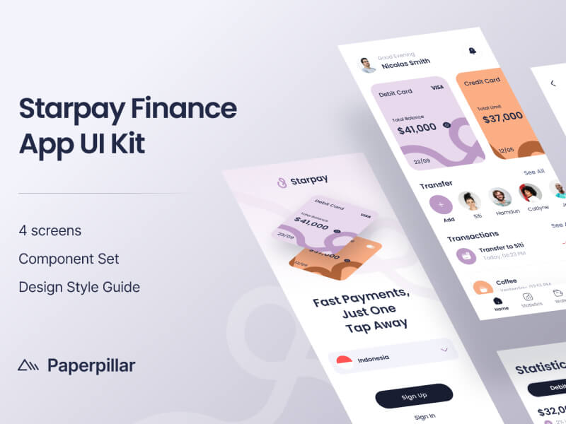 Starpay: Free Finance UI Kit for Figma