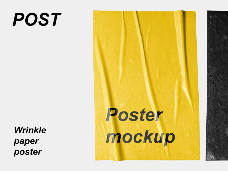 Free Wrinkled Poster Mockups