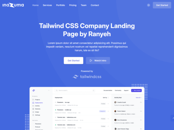 Tailwind CSS Template for Digital Agency