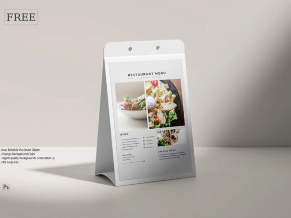 Free Restaurant Menu Mockup