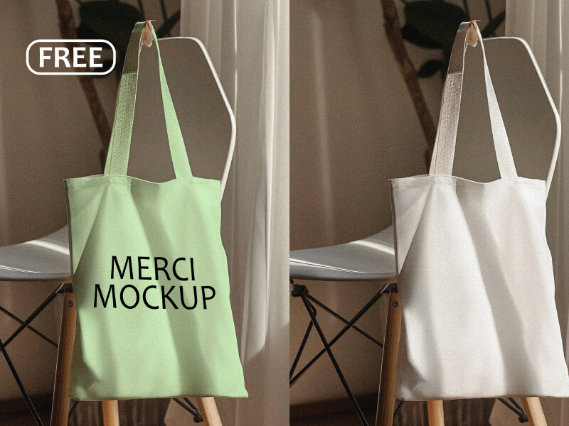 Realistic Tote Bag Mockups