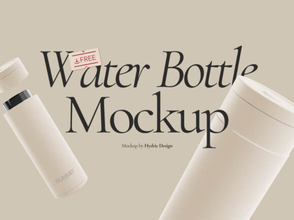 Thermos Water Bottle Mockup