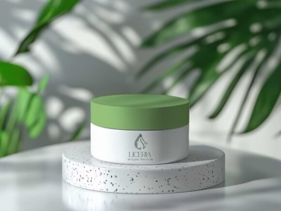 Elegant Cosmetic Jar PSD Mockup