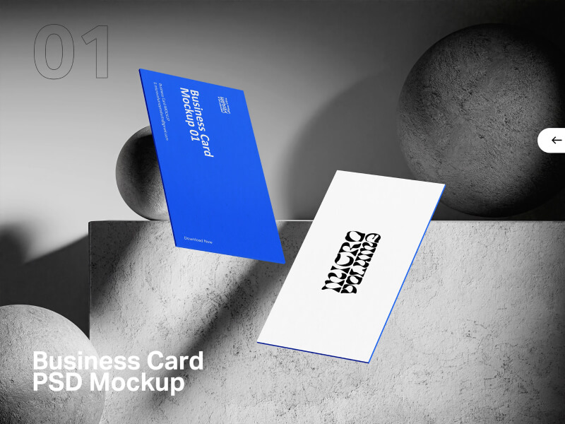 Multicolor Business Card Mockups