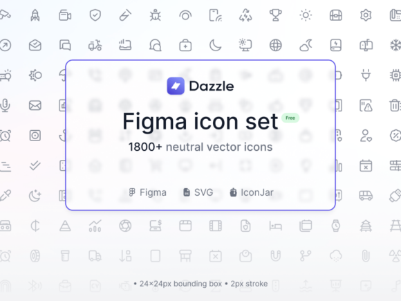 Dazzle: 1,800+ Free Icons for Figma