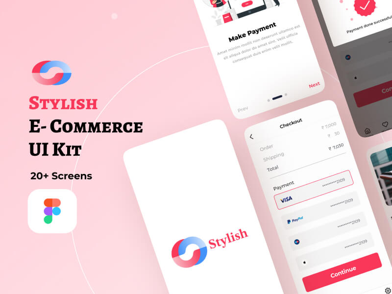 Free eCommerce Mobile UI Kit