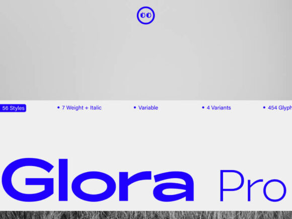 Glora: A Beautiful Font in 6 Free Styles