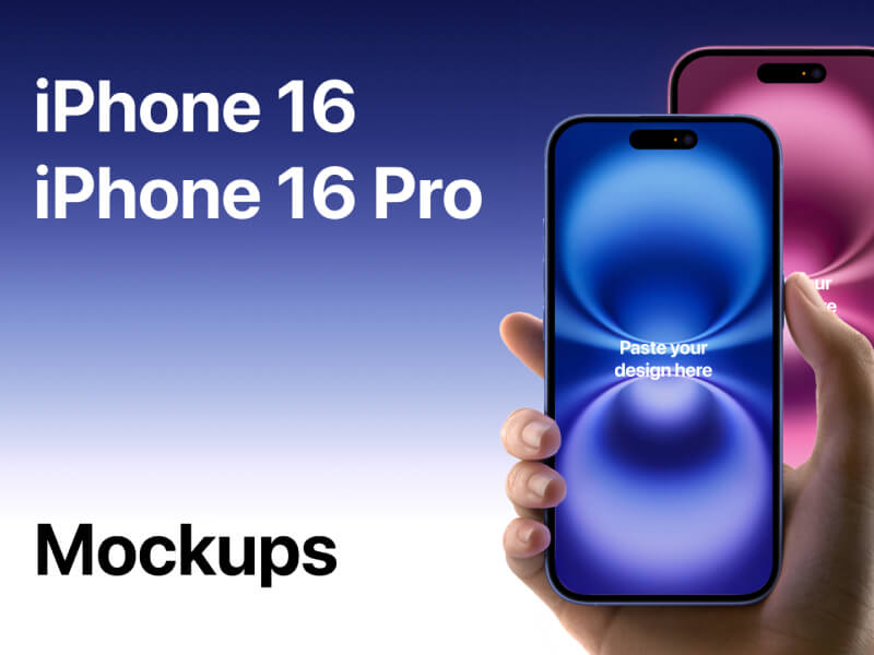 iPhone 16 and iPhone 16 Pro - Figma Mockups