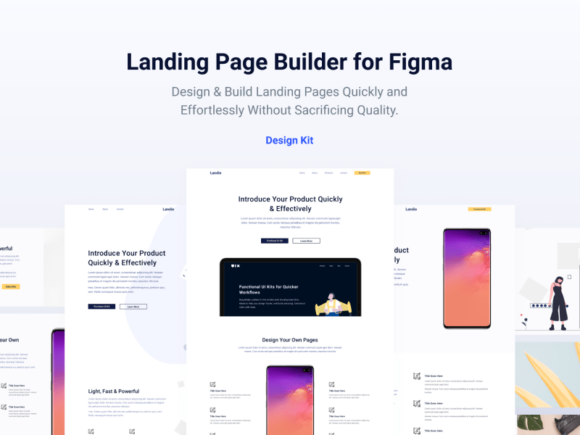 Landing Page Template for Figma - Freebiesbug