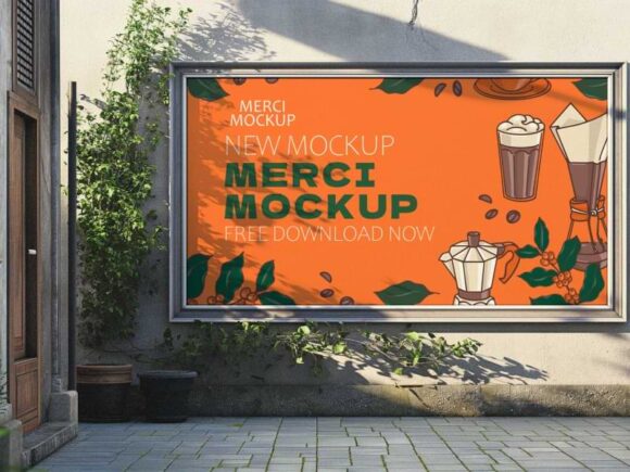 Banner Wall Outdoor Mockup