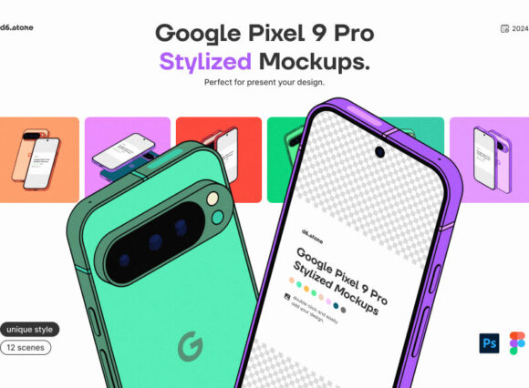 Google Pixel 9 Pro Stylized Mockups