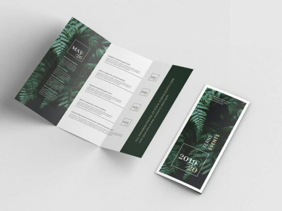 US Letter Tri-Fold Brochure Mockup