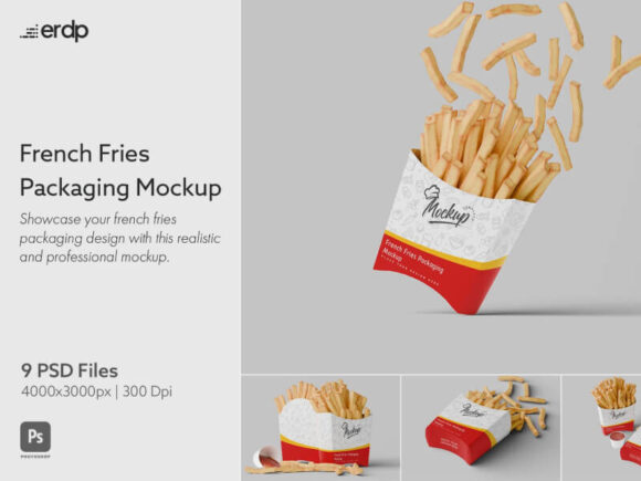 French Fries Packaging Mockup