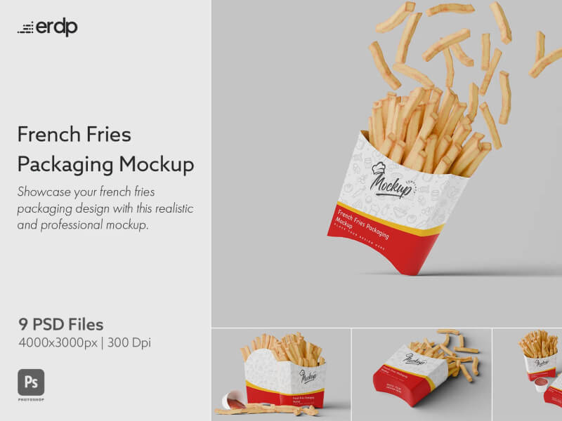 French Fries Packaging Mockup