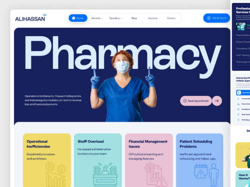 Pharmacy Website Template for Figma