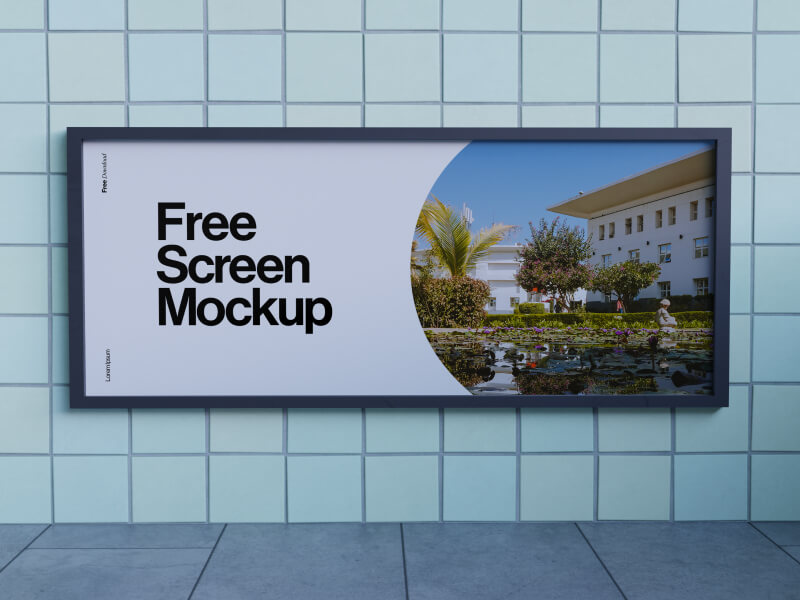 Billboard Screen Mockup - PSD