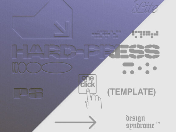 Hard-Press Emboss Effect Mockups