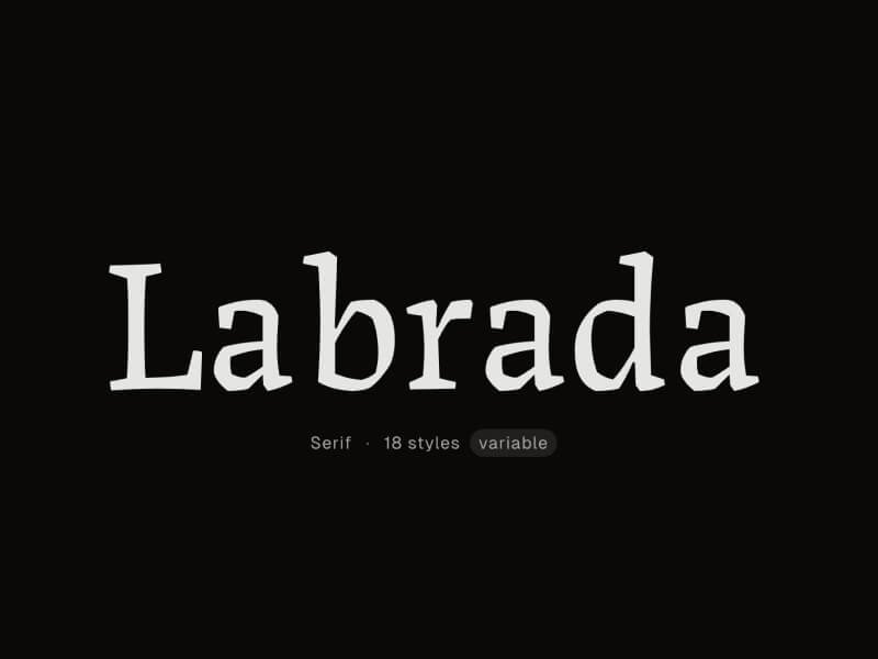 Labrada: Free Variable Font in 18 Styles