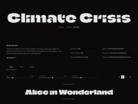 Climate Crisis: Free Variable Font in 8 Styles