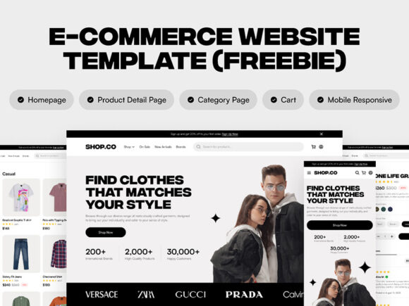 Free E-commerce Website Template - Figma