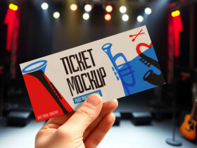 Concert Ticket PSD Mockup